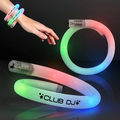 60 Day - White Tube Bracelets w/ Flashing Rainbow LEDs